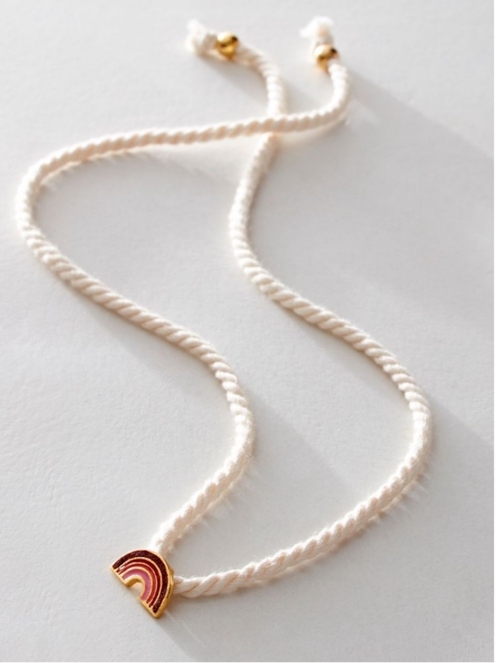 Free People Ivory Rope Pajorlolimon Rainbow Necklace